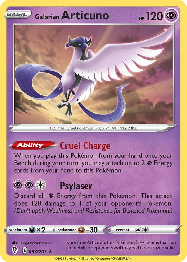 0063 Galarian Articuno Rare Deck Exclusives