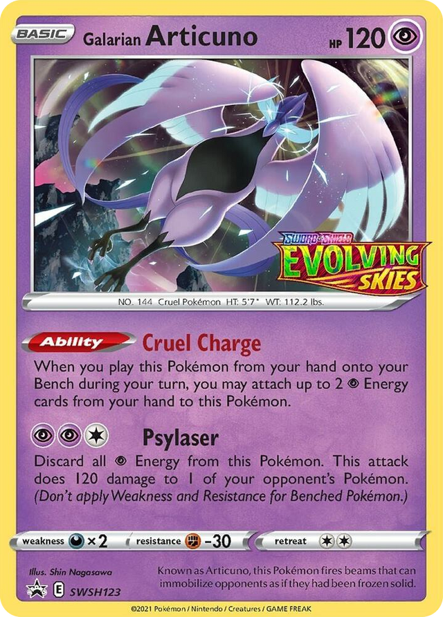 0123 Galarian Articuno - SWSH123 (Prerelease) Promo Sword & Shield Promo Cards