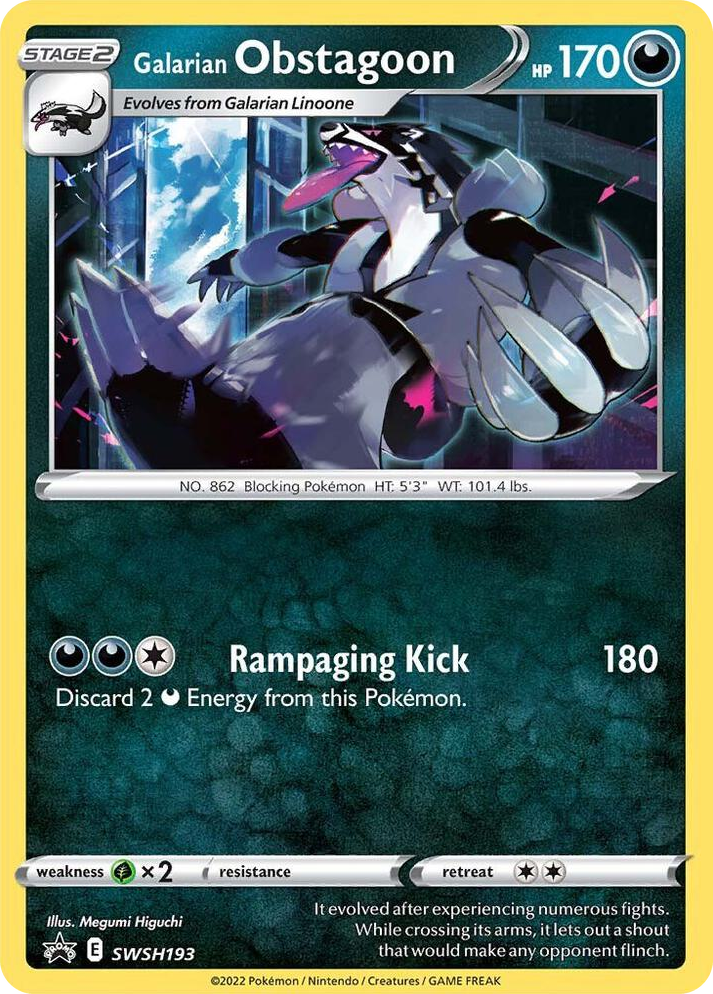 0193 Galarian Obstagoon - SWSH193 Promo Sword & Shield Promo Cards