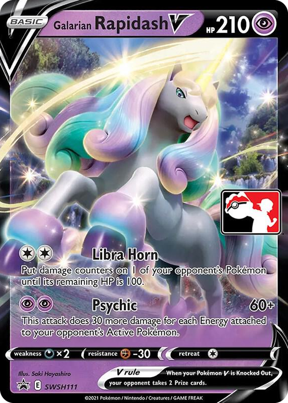 0111 Galarian Rapidash V - SWSH111 Promo Prize Pack Series Cards