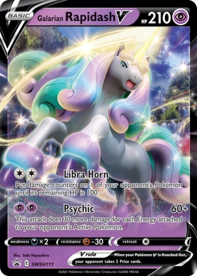 0111 Galarian Rapidash V - SWSH111 Promo Sword & Shield Promo Cards