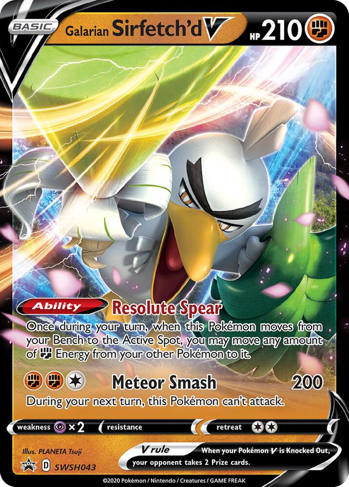 0043 Galarian Sirfetch'd V - SWSH043 Promo Sword & Shield Promo Cards