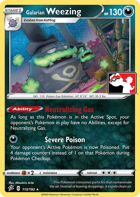 0113 Galarian Weezing Rare Prize Pack Series Cards