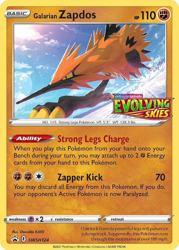 0124 Galarian Zapdos - SWSH124 (Prerelease) Promo Sword & Shield Promo Cards