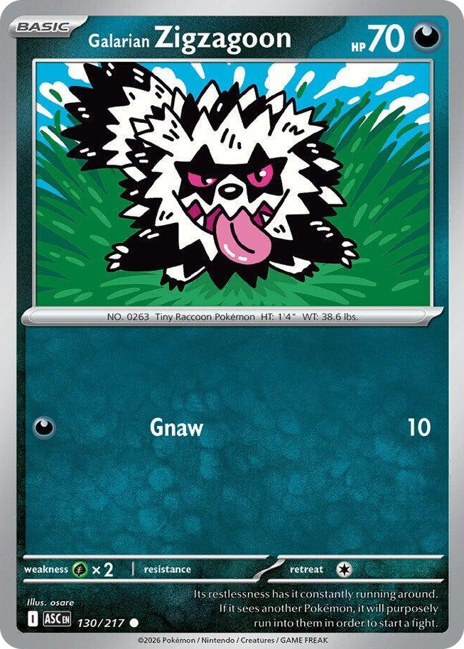 0130 Galarian Zigzagoon Common Ascended Heroes
