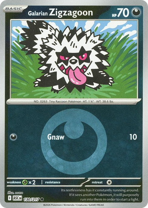 0130 Galarian Zigzagoon (Energy Symbol Pattern) Common Ascended Heroes
