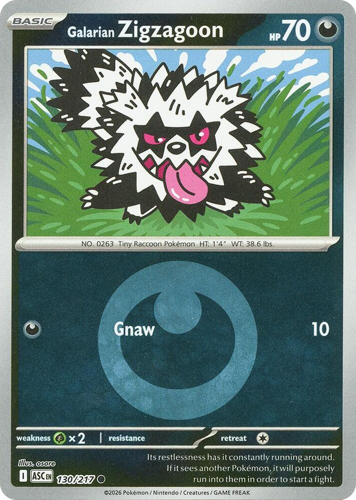 0130 Galarian Zigzagoon (Energy Symbol Pattern) Common Ascended Heroes