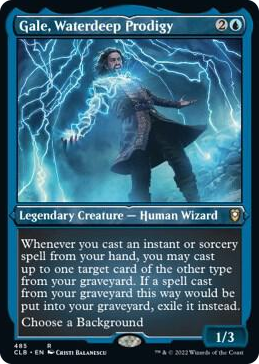 0485 Gale, Waterdeep Prodigy (Foil Etched) R Commander Legends: Battle for Baldur's Gate