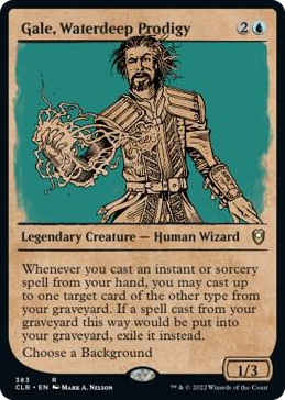 Gale, Waterdeep Prodigy (Showcase) #383 R - Commander Legends: Battle for Baldur's Gate Pokemon card