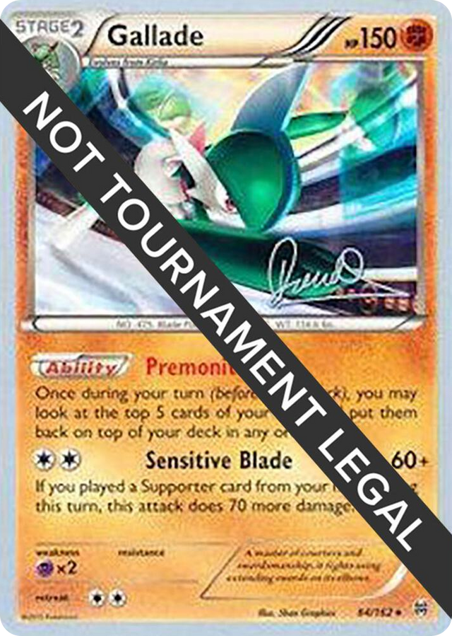 0084 Gallade - 2017 (Diego Cassiraga) Rare World Championship Decks
