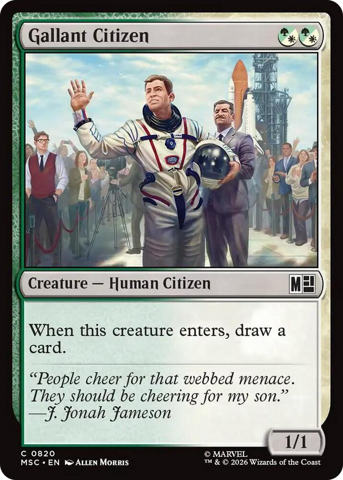 Gallant Citizen #820 C - Commander: Marvel Super Heroes Pokemon card