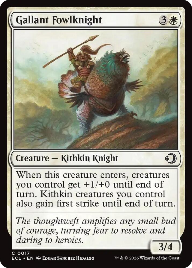 0017 Gallant Fowlknight C Lorwyn Eclipsed