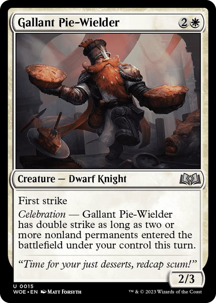 Gallant Pie-Wielder #15 U - Wilds of Eldraine Pokemon card