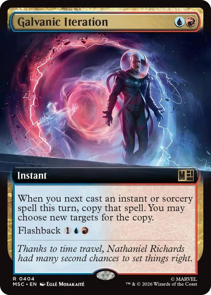 Galvanic Iteration (Extended Art) #404 R - Commander: Marvel Super Heroes Pokemon card
