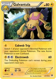 0027 Galvantula - 27/119 (XY Phantom Forces) Holo Rare Deck Exclusives
