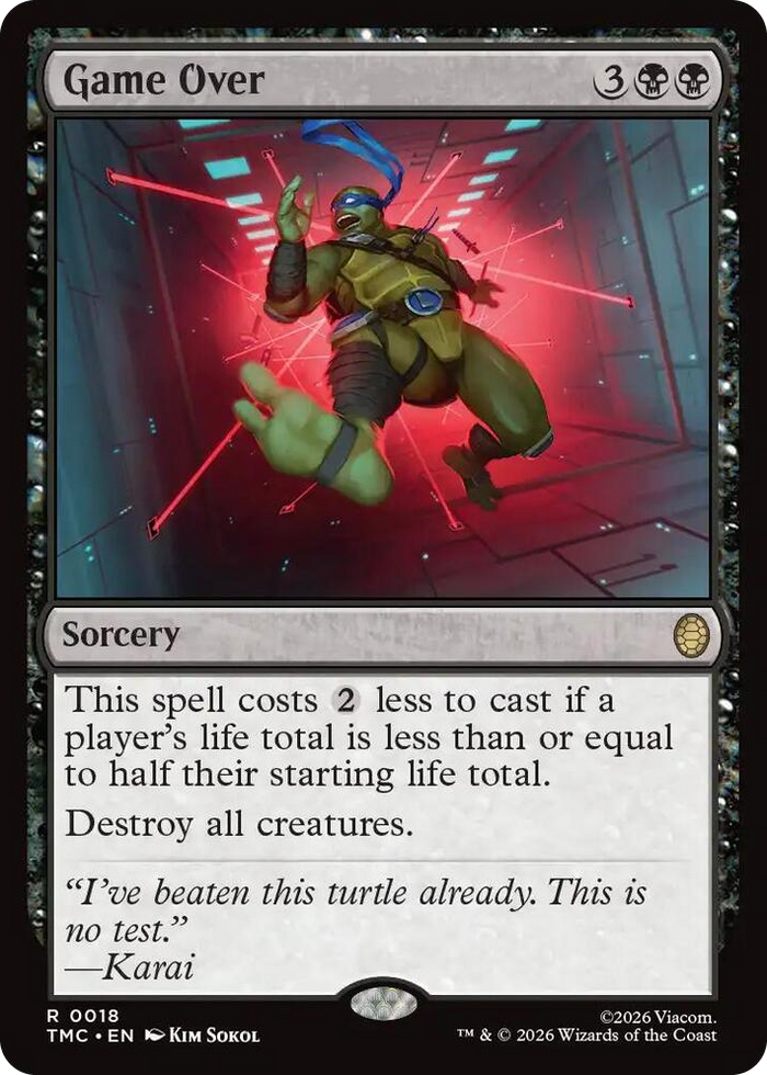 Game Over #18 R - Commander: Teenage Mutant Ninja Turtles Pokemon card