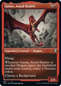 Ganax, Astral Hunter (Foil Etched) #504 U - Commander Legends: Battle for Baldur's Gate Pokemon card