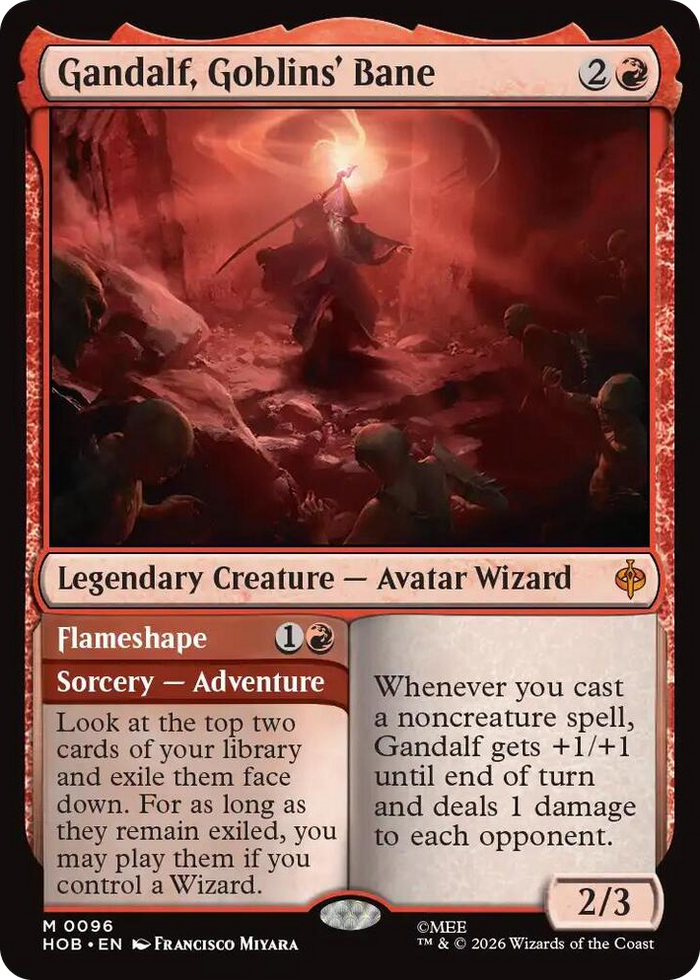 Gandalf, Goblins' Bane #96 M - The Hobbit Pokemon card