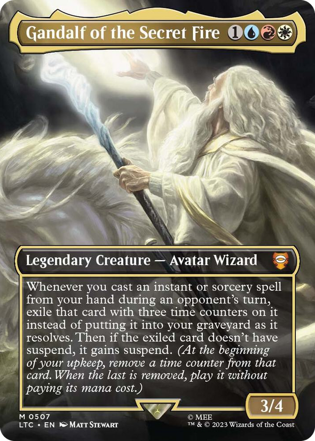 0507 Gandalf of the Secret Fire (Borderless) M Commander: The Lord of the Rings: Tales of Middle-earth