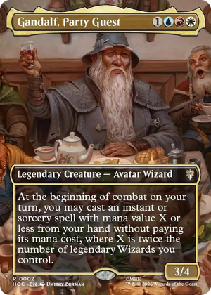 0002 Gandalf, Party Guest (Borderless) R The Hobbit: Eternal-Legal