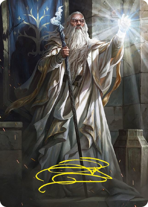 0003 Gandalf the White Art Card (Gold-Stamped Signature) S Art Series: Universes Beyond: The Lord of the Rings: Tales of Middle-earth