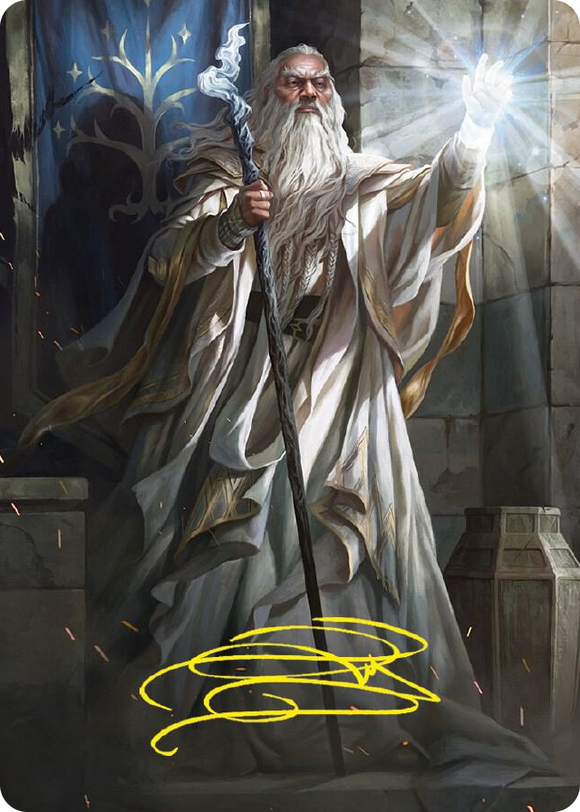 Gandalf the White Art Card (Gold-Stamped Signature) #3 S - Art Series: Universes Beyond: The Lord of the Rings: Tales of Middle-earth Pokemon card