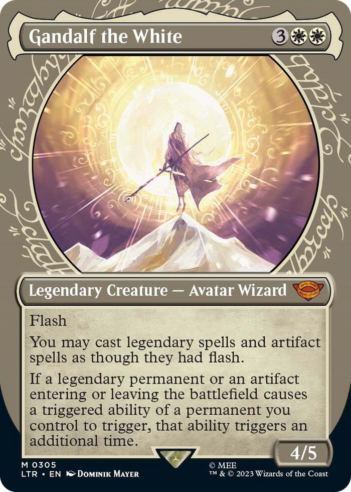 Gandalf the White (Showcase) #305 M - Universes Beyond: The Lord of the Rings: Tales of Middle-earth Pokemon card