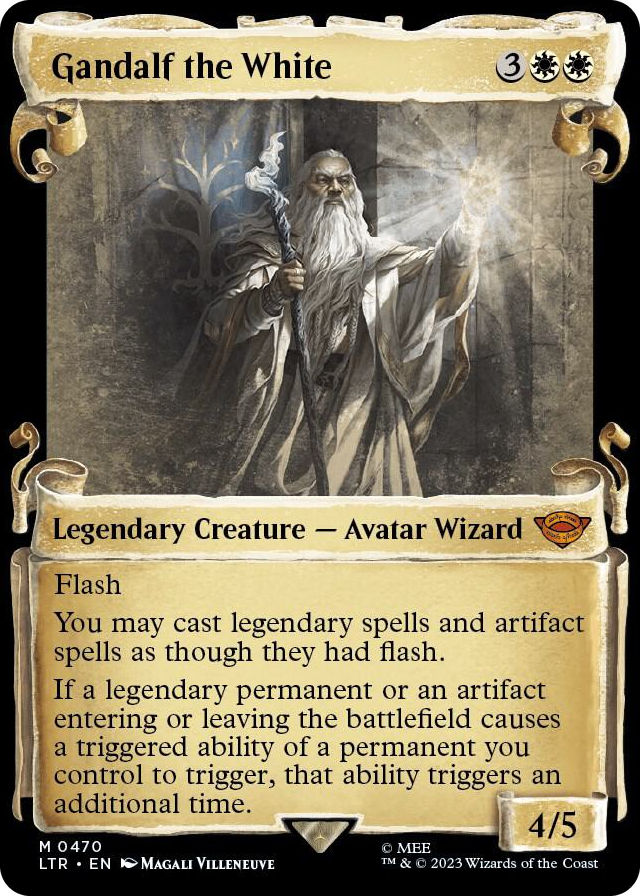 Gandalf the White (Showcase Scrolls) #470 M - Universes Beyond: The Lord of the Rings: Tales of Middle-earth Pokemon card