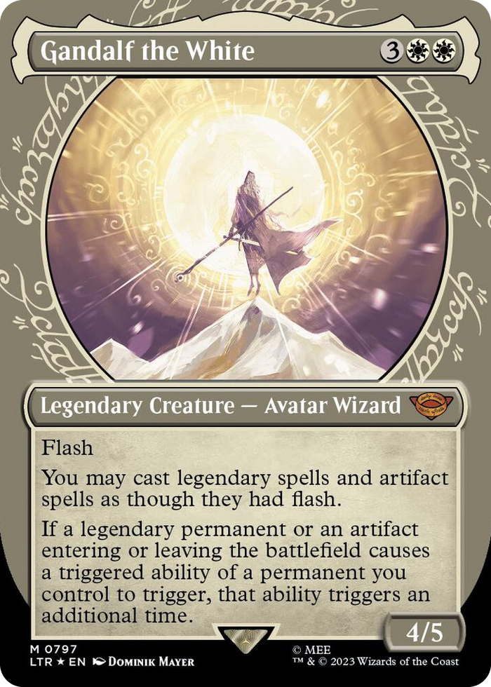 Gandalf the White (Showcase) (Surge Foil) #797 M - Universes Beyond: The Lord of the Rings: Tales of Middle-earth Pokemon card