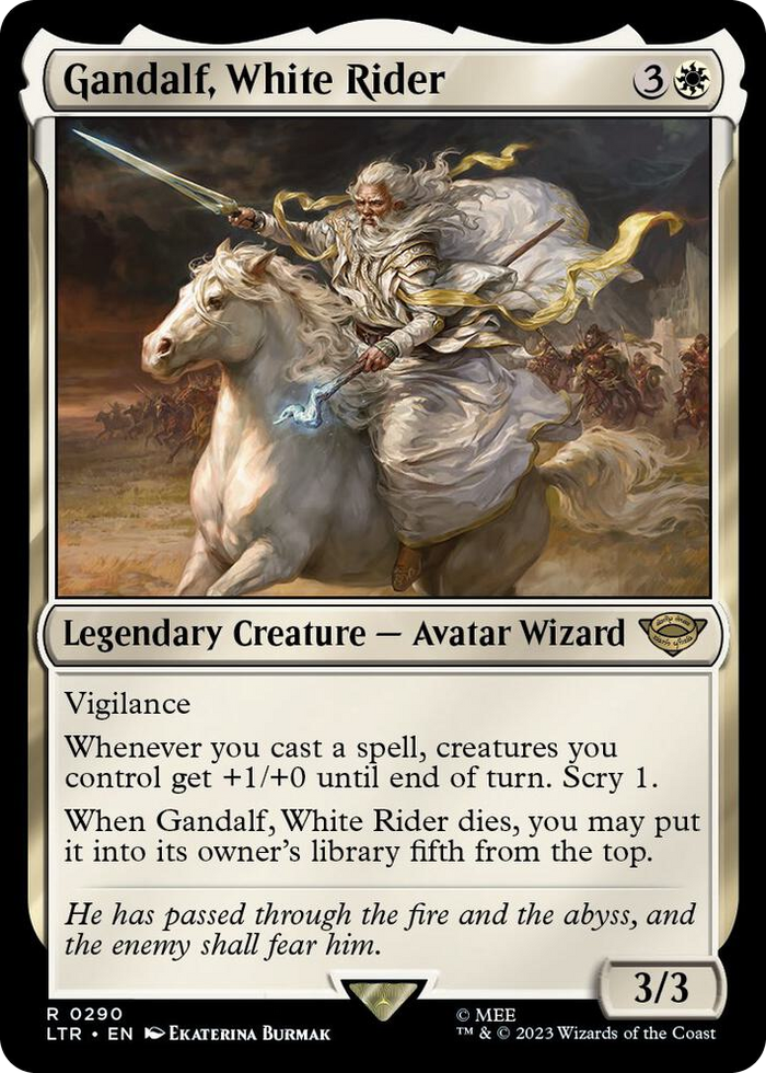 Gandalf, White Rider #290 R - Universes Beyond: The Lord of the Rings: Tales of Middle-earth Pokemon card