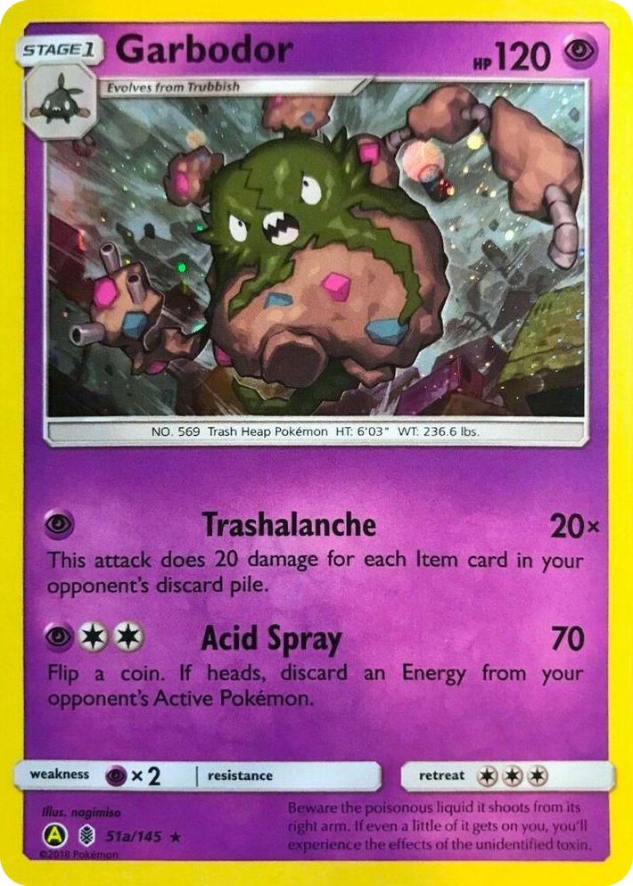 0051a Garbodor - 51a/145 (Cosmos Holo) Promo Alternate Art Promos