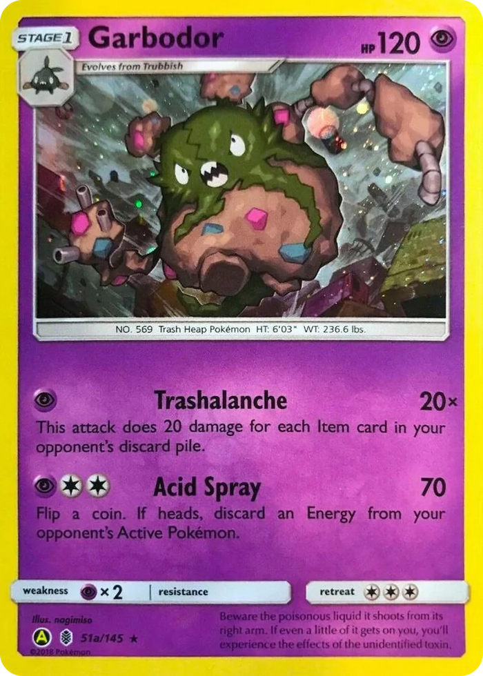 0051a Garbodor - 51a/145 (Cosmos Holo) Promo Alternate Art Promos