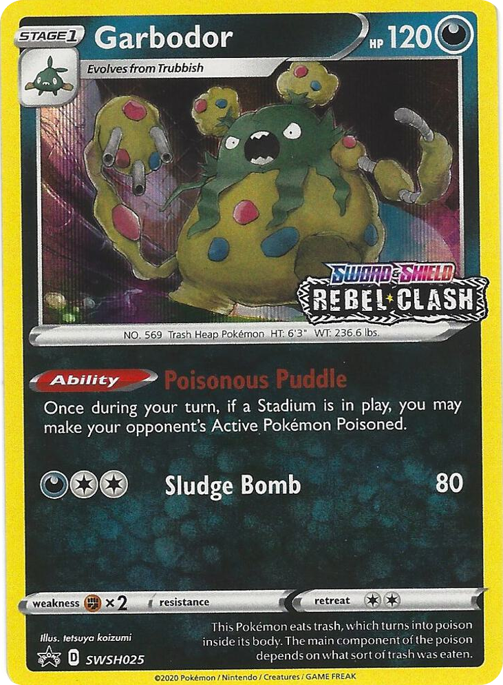 0025 Garbodor - SWSH025 (Prerelease) Promo Sword & Shield Promo Cards