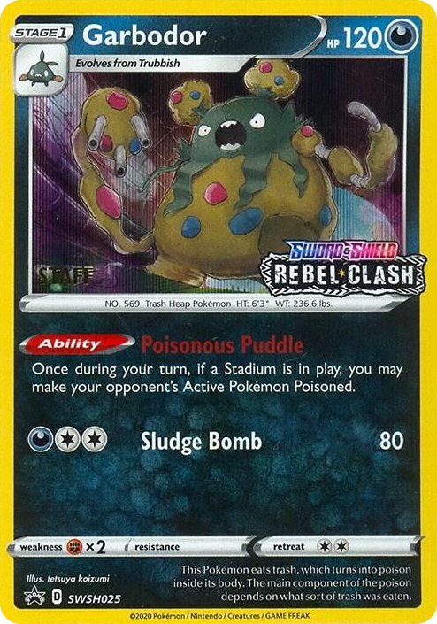 0025 Garbodor - SWSH025 (Prerelease) [Staff] Promo Sword & Shield Promo Cards
