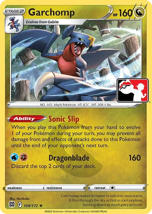 0109 Garchomp Rare Prize Pack Series Cards
