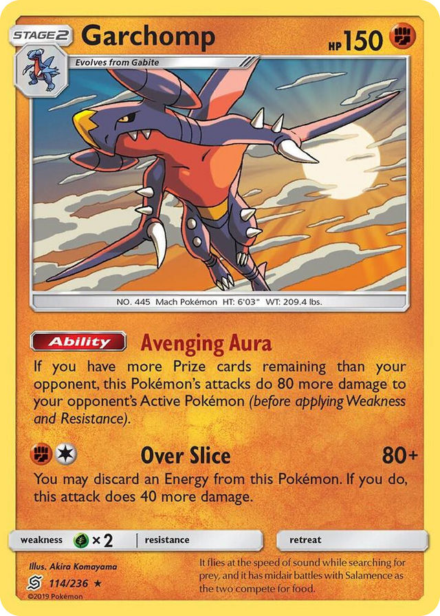 0114 Garchomp - 114/236 (SM Unified Minds) Rare Deck Exclusives