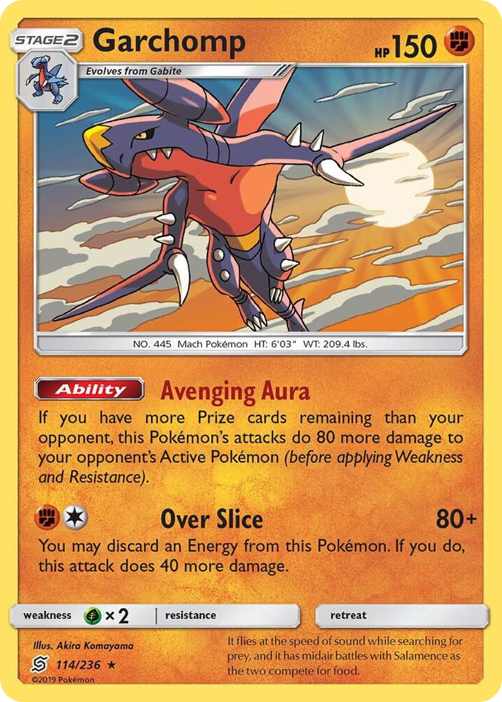 0114 Garchomp - 114/236 (SM Unified Minds) Rare Deck Exclusives