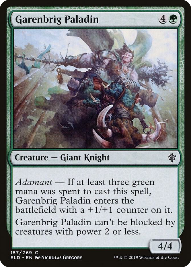 0157 Garenbrig Paladin C Throne of Eldraine