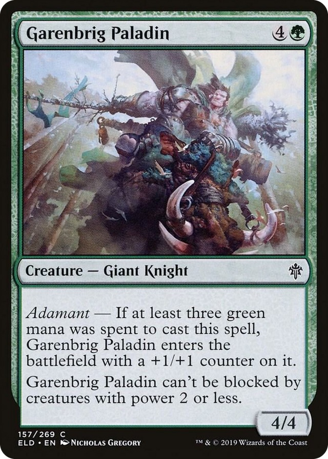 0157 Garenbrig Paladin C Throne of Eldraine