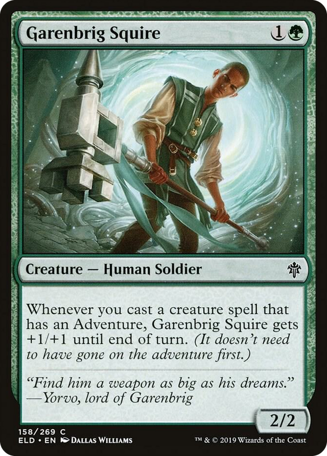 0158 Garenbrig Squire C Throne of Eldraine