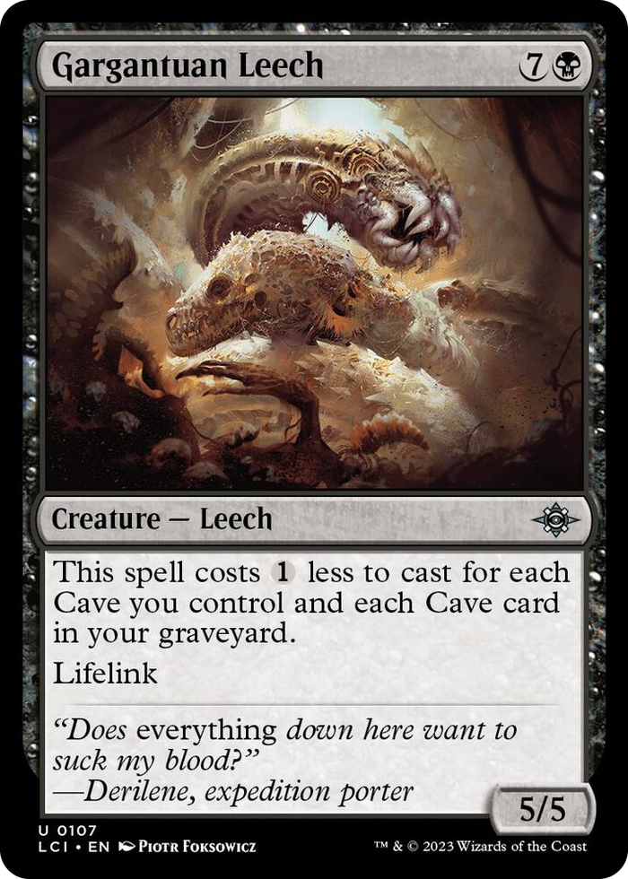 Gargantuan Leech #107 U - The Lost Caverns of Ixalan Pokemon card