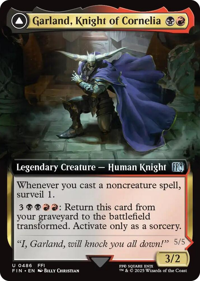 Garland, Knight of Cornelia (Extended Art) #486 U - FINAL FANTASY Pokemon card