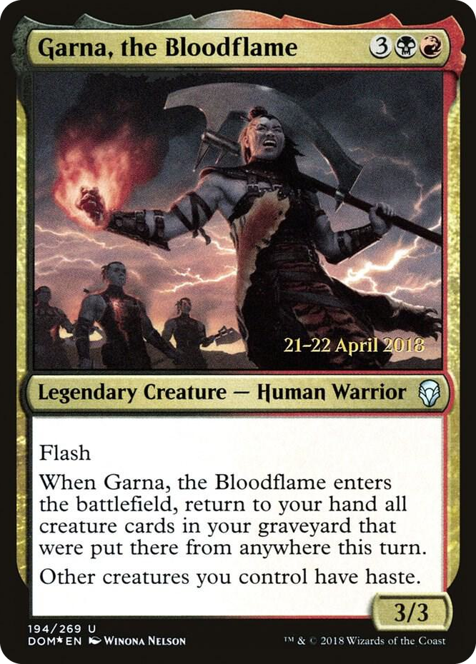 0194 Garna, the Bloodflame U Prerelease Cards