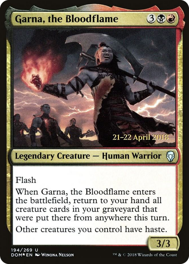 0194 Garna, the Bloodflame U Prerelease Cards