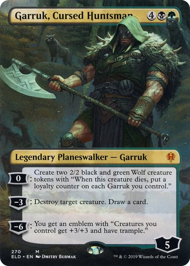 0270 Garruk, Cursed Huntsman (Borderless) M Throne of Eldraine