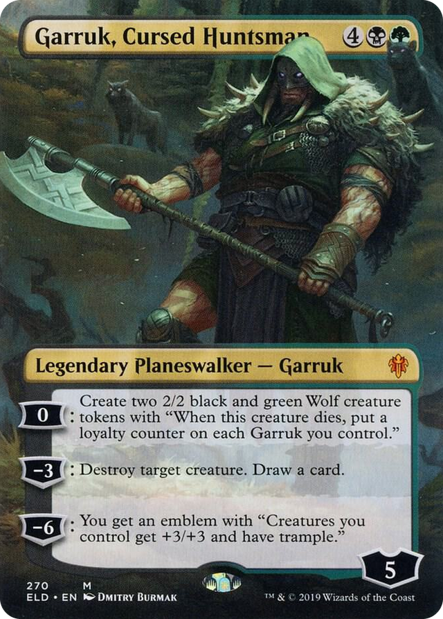 0270 Garruk, Cursed Huntsman (Borderless) M Throne of Eldraine