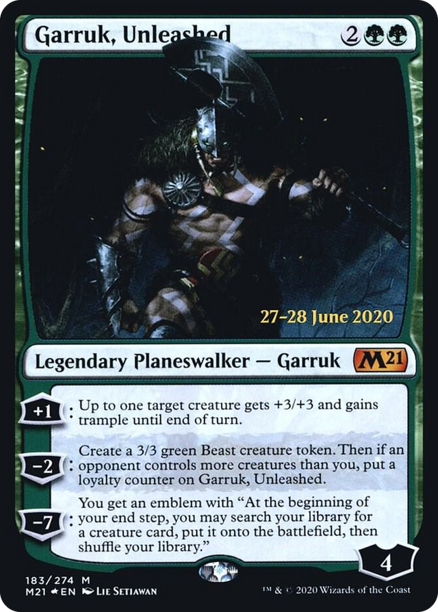 0183 Garruk, Unleashed M Prerelease Cards
