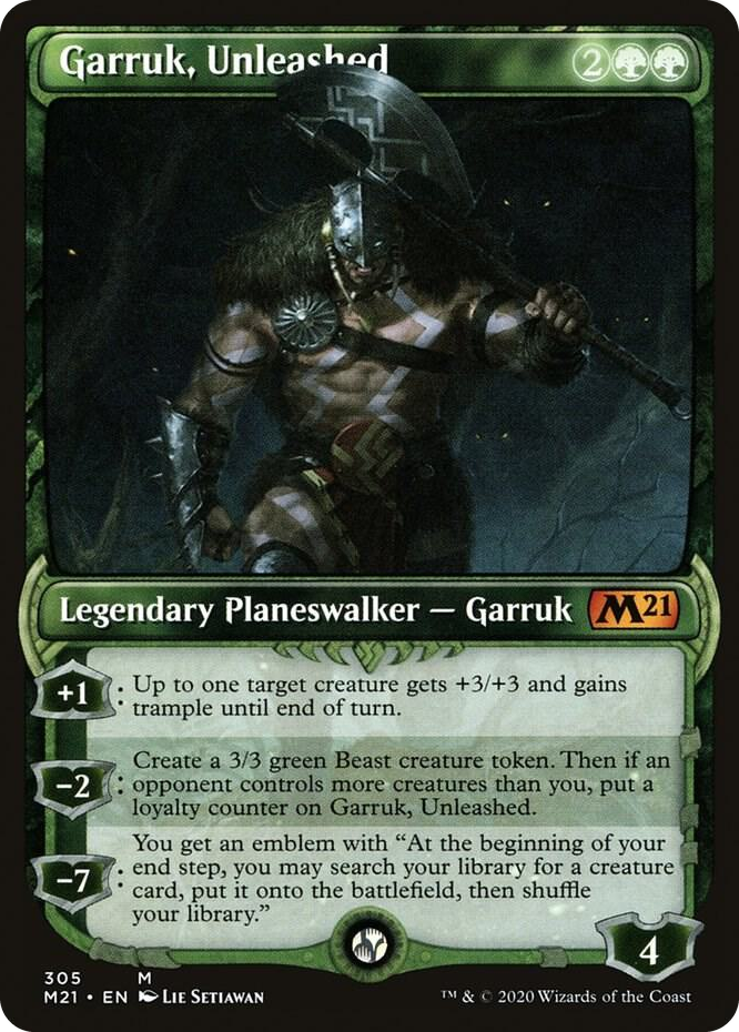 0305 Garruk, Unleashed (Showcase) M Core Set 2021