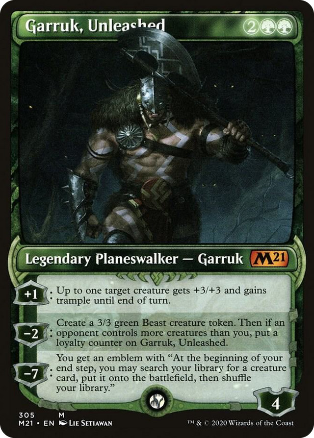 0305 Garruk, Unleashed (Showcase) M Core Set 2021