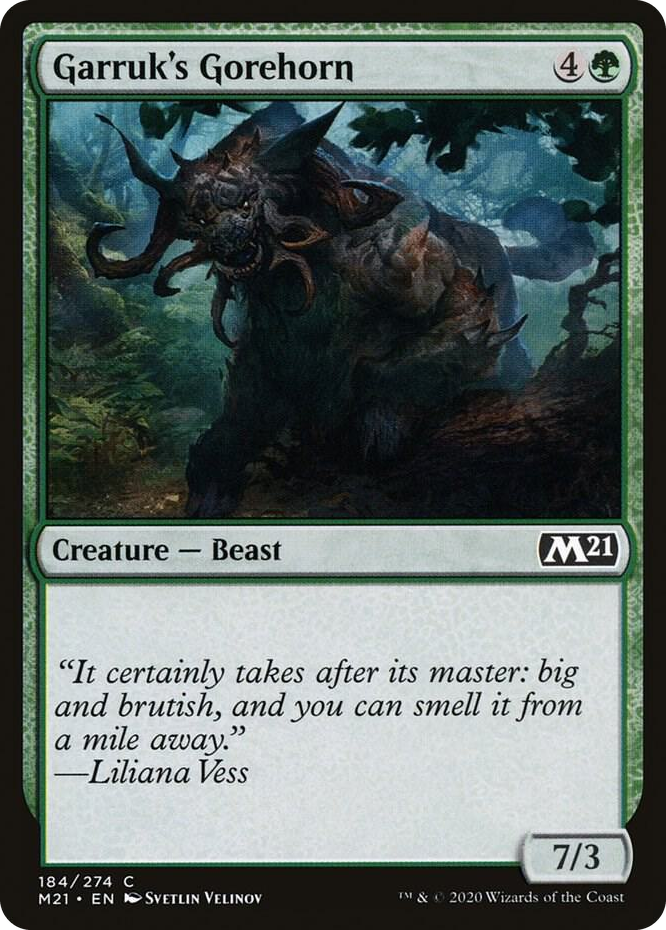0184 Garruk's Gorehorn C Core Set 2021